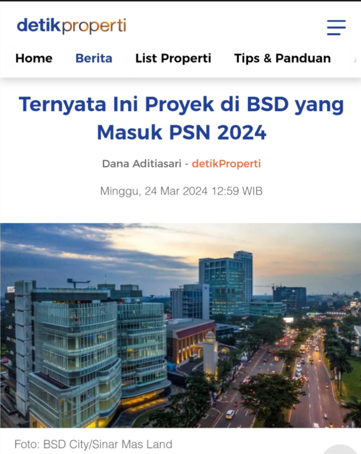 BSD City's Integrated Development Earns National Strategic Project Status